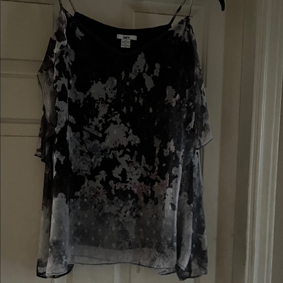 Bar III Purple and Gray Chiffon Blouse - Picture 1 of 3